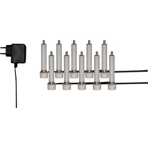 Anna's Collection batterijvervanger voor 10 dinerkaarsen 18 cm Anna's Collection batterijvervanger voor 10 dinerkaarsen 18 cm - LED Kaarsen oplaadbaar