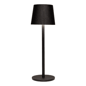 Anna's Collection Draadloze LED Tafellamp Ribbel/Ember Mat Zwart