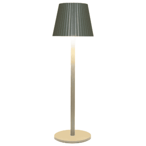 Anna's Collection Draadloze LED Tafellamp Ribbel Olijfgroen (Terras)