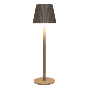 Anna's Collection Draadloze LED Tafellamp Ribbel Taupe (Terras)