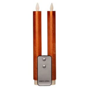 Anna's Collection LED Dinerkaars Koper 23 cm 2 stuks