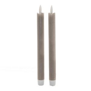 Anna's Collection LED dinerkaars Mino taupe 2 stuks