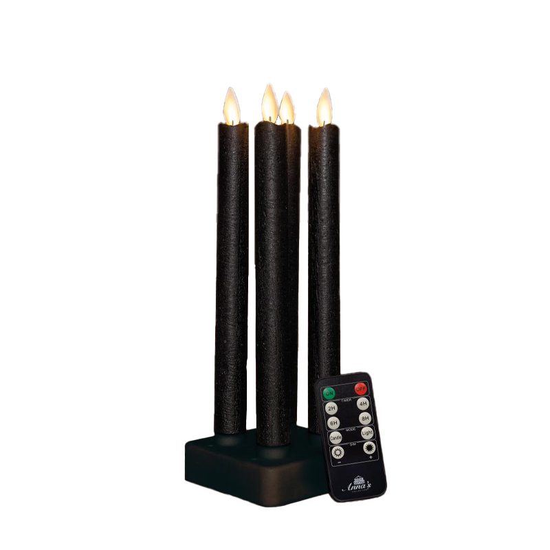 Anna's Collection LED dinerkaars Mino zwart 4 stuks Anna's Collection LED dinerkaars Mino zwart 4 stuks