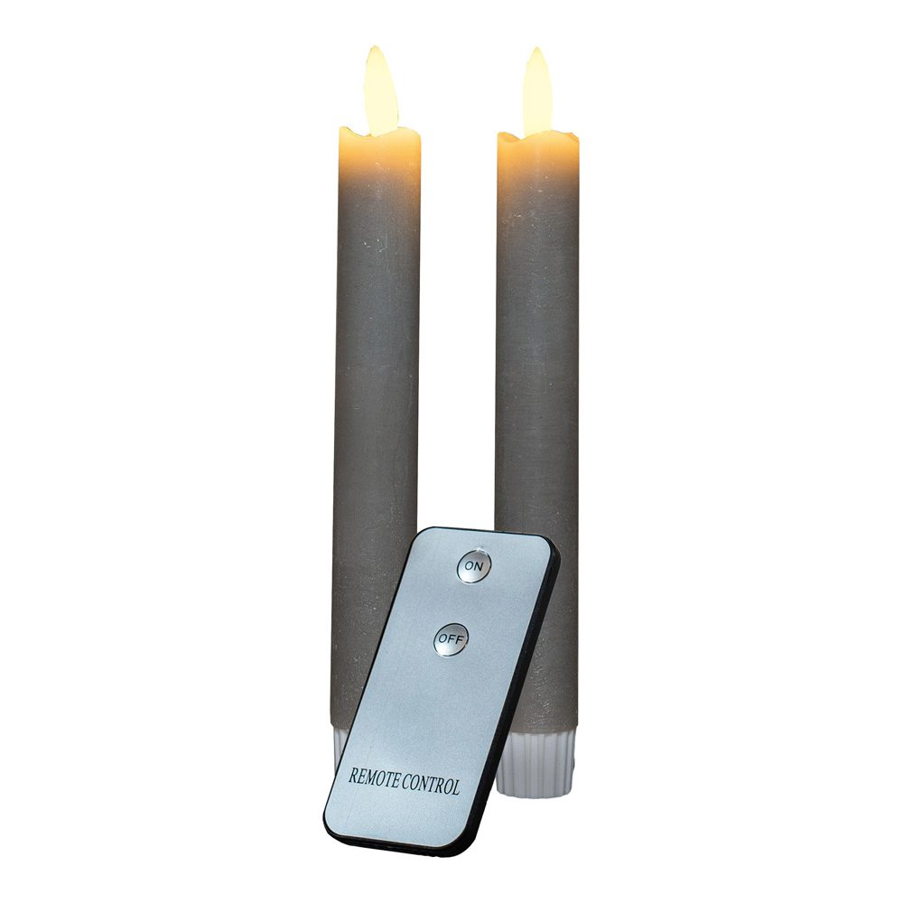 Anna's Collection LED dinerkaars Rustiek met timer taupe 2 stuks Anna's Collection LED dinerkaars Rustiek met timer taupe 2 stuks