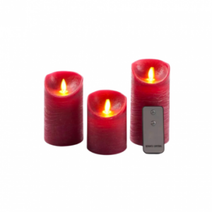 Anna's Collection LED Stompkaars Bordeaux 3 stuks (10/12