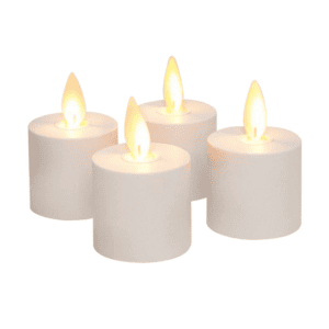 Anna's Collection LED Waxinelicht Inductie Wit 4 stuks (uitbreidingsset)