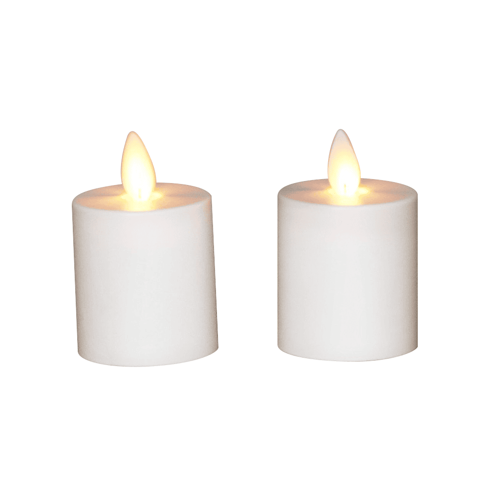 KAARS 4.5X8CM IVOOR 2 stuks - Anna's Collection Anna's Collection LED Waxinelicht Ivoor 2 stuks