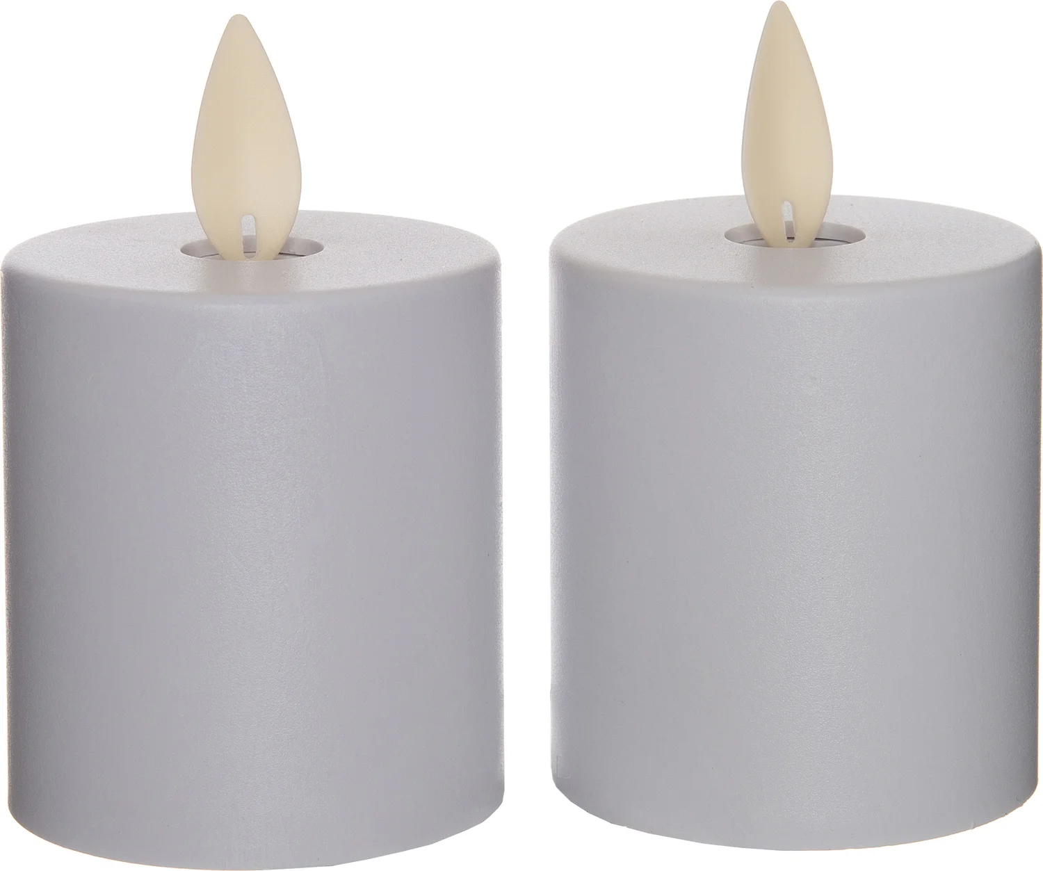 Anna's Collection LED waxinelicht met bewegende vlam wit D 5 H 5 cm 2 stuks Anna's Collection LED waxinelicht met bewegende vlam wit D 5 H 5 cm 2 stuks