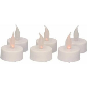 Anna's Collection LED waxinelicht wit D 4 H 5 cm 6 stuks