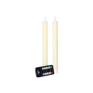 Anna’s Collection LED Dinerkaarsen Ivoor – Set van 2 (Ø ~2 cm × H 23 cm)