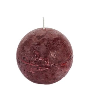 Bolkaars rustiek d8cm wijnrood