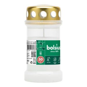 Bolsius herdenkingslicht nummer 3 WIT