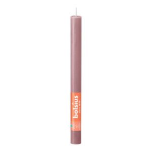Bolsius Rustiek Dinerkaars – Oud Roze (27 cm)