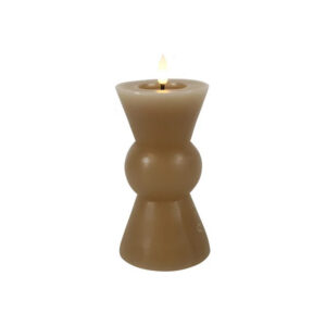 Countryfield LED Kaars Lyon Beige – Ø 8 × H 18 cm