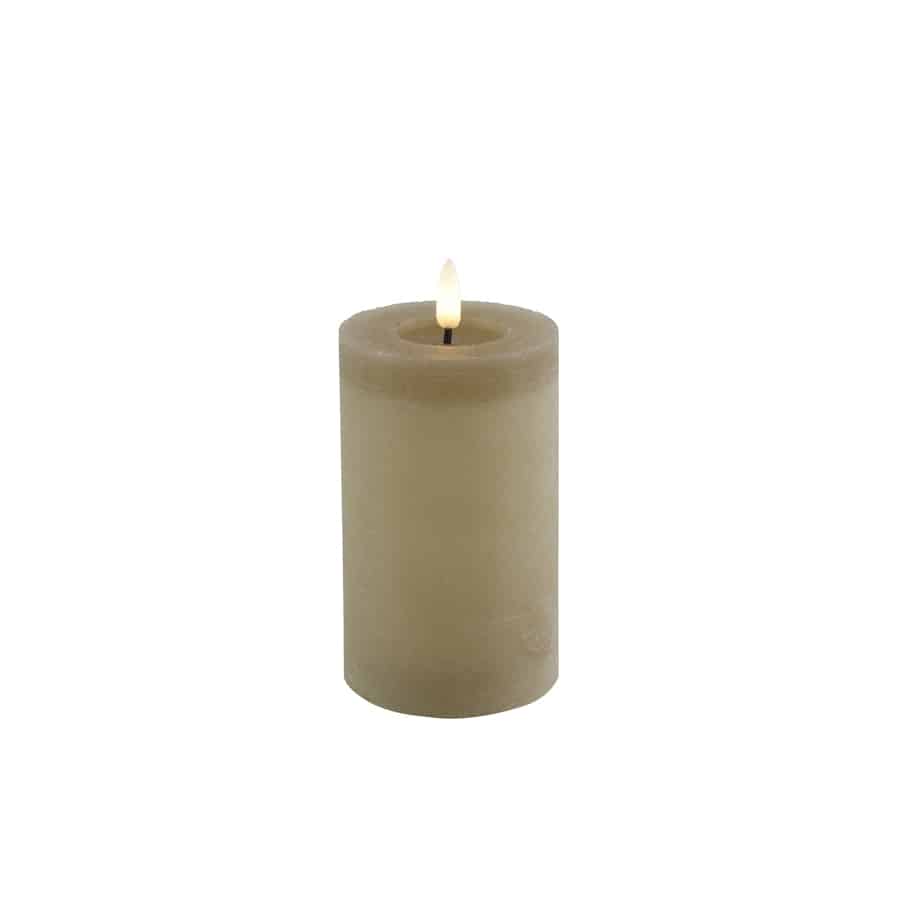 COUNTRYFIELD Ledkaars lyon d7.5h12.5cm beige bo Countryfield LED stompkaars Lyon Beige Ø7