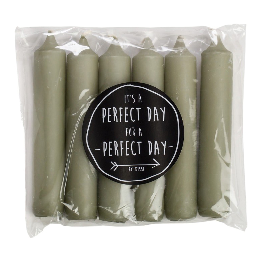Dinerkaars Eucalyptus 12 cm 6 stuks - Rustik Lys Dinerkaars Eucalyptus 12 cm 6 stuks - Dinerkaarsen - Rustik Lys - Groen