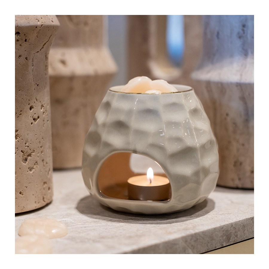 Geurbrander Chisseled Zand 13x13x11cm - Scentchips Geurbrander Chisseled Zand 13x13x11cm - Geur Brander - Scentchips - Beige