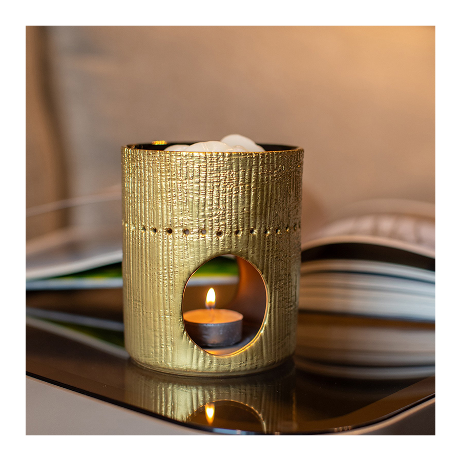 Geurbrander Fossil Goud 13x11x11cm - Scentchips Geurbrander Fossil Goud 13x11x11cm - Geur Brander - Scentchips