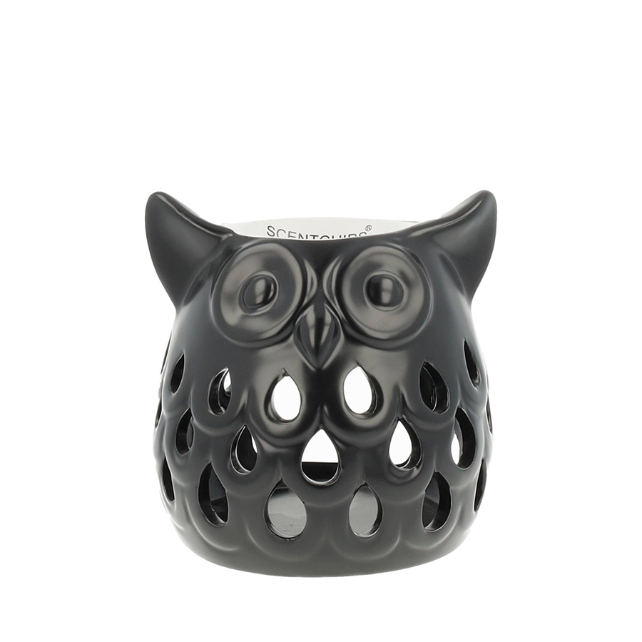 Geurbrander Uil Open Mat Zwart 11.5 cm - Scentchips Geurbrander Uil Open Mat Zwart 11.5 cm - Geur Brander - Scentchips