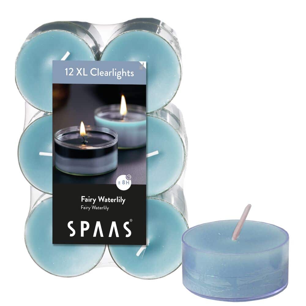 Geurtheelicht 10u waterlily 12st - SPAAS Geurtheelicht Fairy Waterlily (10 uur