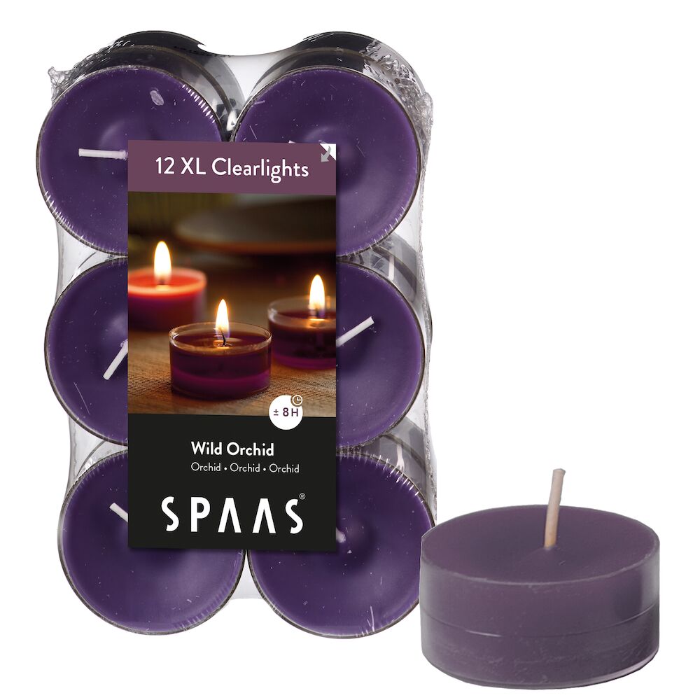 Geurtheelicht 10u wild orchid 12st - SPAAS Geurtheelicht Wild Orchid (10 uur
