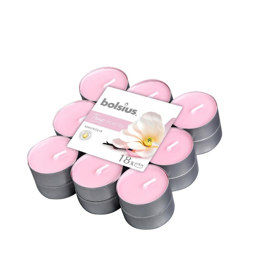 Geurtheelichten Magnolia – 4 Uur Brandtijd (18 stuks) - Bolsius Geurtheelichten Magnolia – 4 Uur Brandtijd (18 stuks)