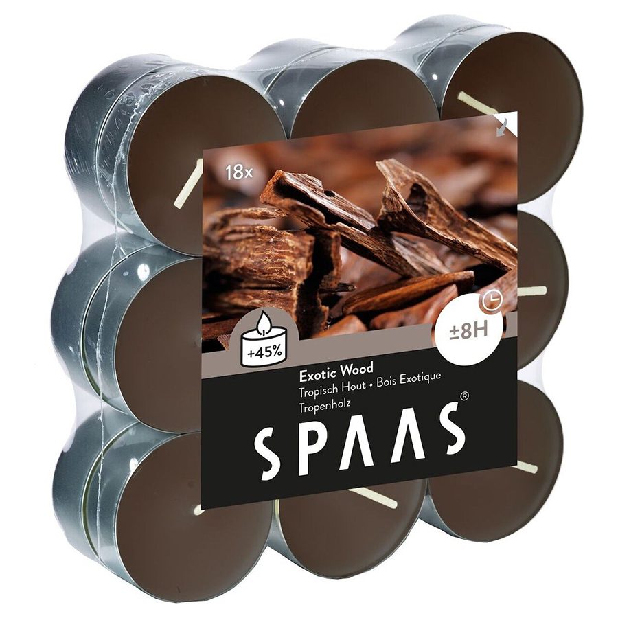 Geurtheelichtjes X18 Exotic Wood - SPAAS Geurtheelichtjes X18 Exotic Wood