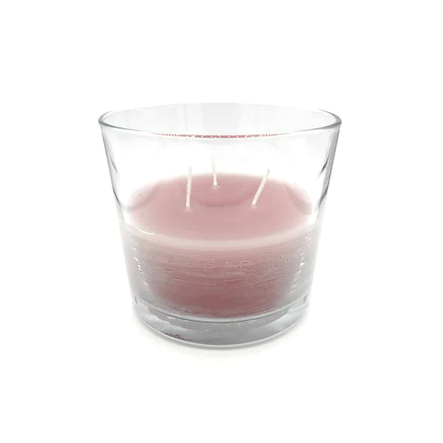 Glas kaars 14.5x12.5 cm Antiek Roze - BrandedBy Glas kaars 14.5x12.5 cm Antiek Roze - BrandedBy