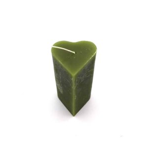 Hart kaars 8x15 cm Green - Valentijnsdag - Brynxz