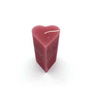 Hart kaars 8x15 cm Roze - Stompkaarsen - Brynxz