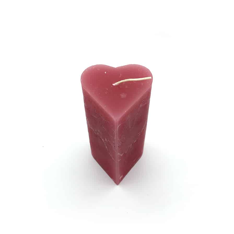 Hart kaars 8x15 cm Roze - Brynxz Hart kaars 8x15 cm Roze - Stompkaarsen - Brynxz