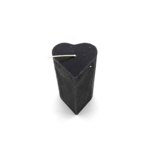Hart kaars 8x15 cm Zwart - Valentijnsdag - Brynxz