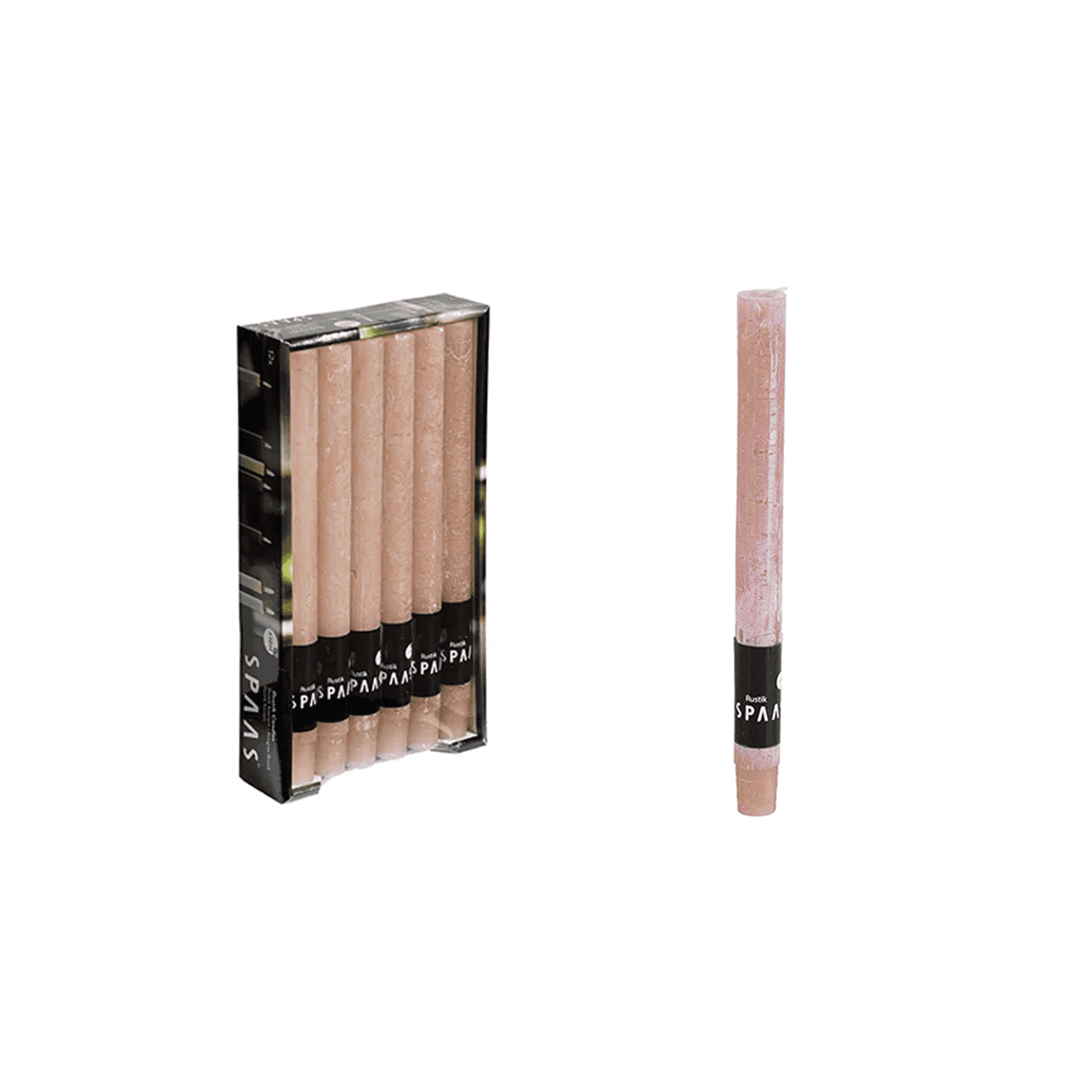 Huishoudkaars rustiek d2.1h25 beige - SPAAS Huishoudkaars Rustiek Beige