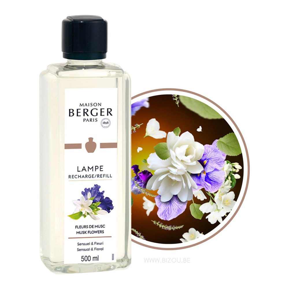 HUISPARFUM FLEURS DE MUSC 500ML - Maison Berger Paris HUISPARFUM FLEURS DE MUSC 500ML
