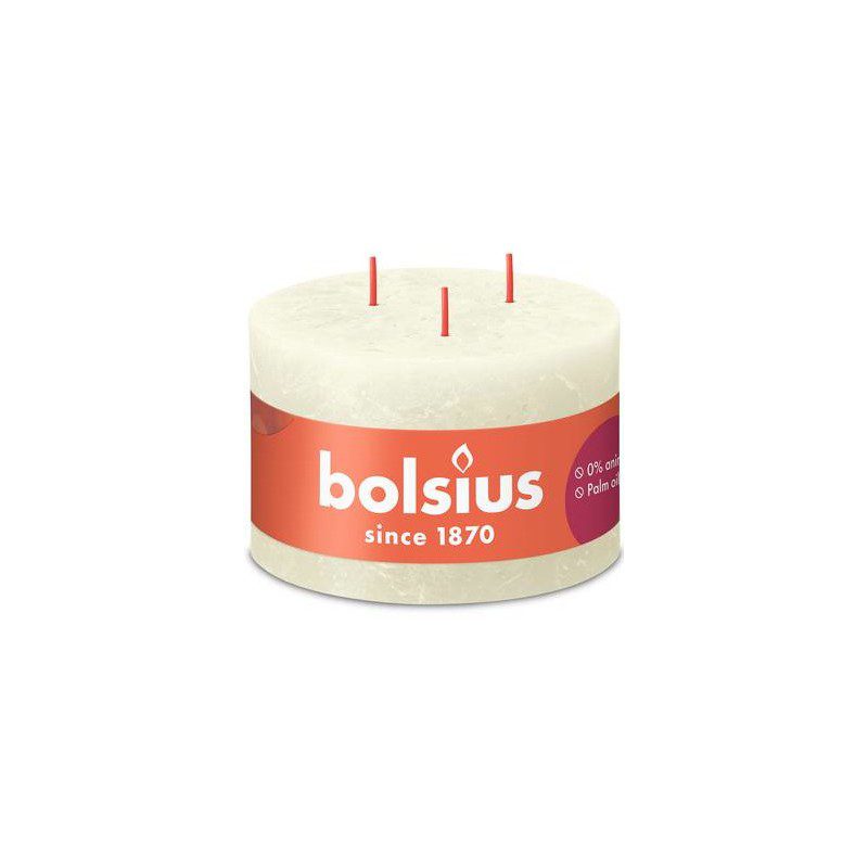 KAARS 3WICK RUST 90X140MM IVOOR - Bolsius KAARS 3WICK RUST 90X140MM IVOOR