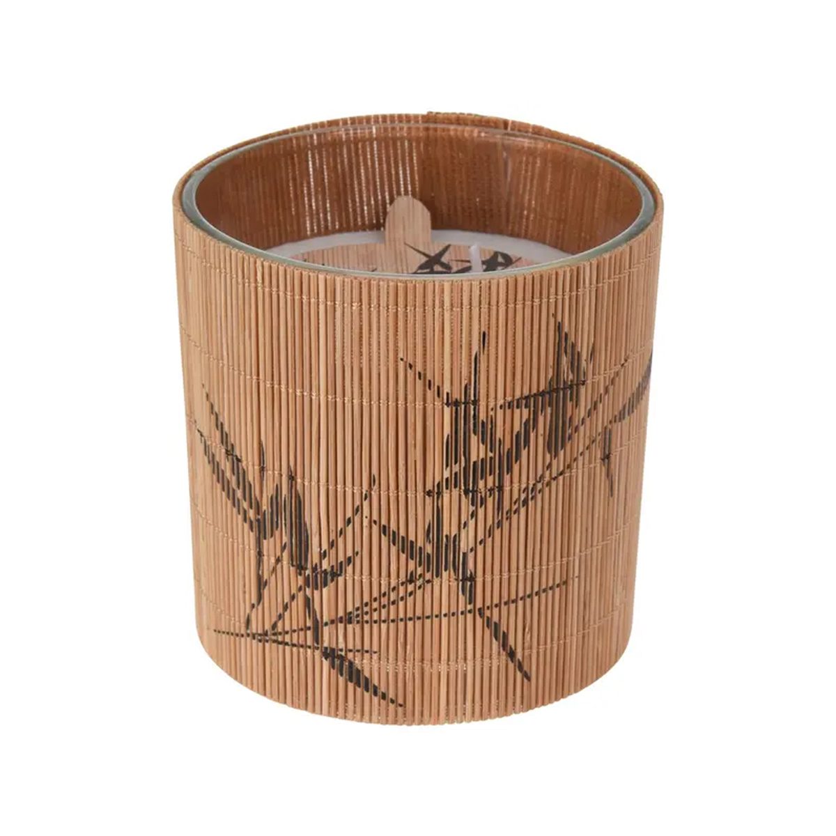 Kaars met Bamboo & Print 10 x 1 cm - Kaars.nl Kaars met Bamboo & Print 10 x 1 cm - Accessoires & toebehoren - Kaars.nl - Bruin