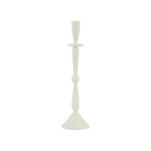 Kandelaar Casandra Wit Ø10.5x39cm - Kaarsenhouders - light & living