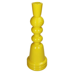 Kandelaar Poly Geel 10x10x30cm - Kaarsenhouders - Kaars.nl