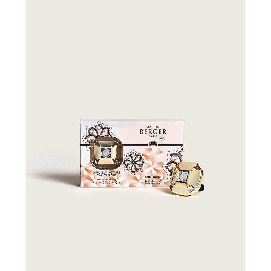 Lampe Berger Autoparfum Eternity Lady Flower - goudkleurig Lampe Berger Autoparfum Eternity Lady Flower - goudkleurig