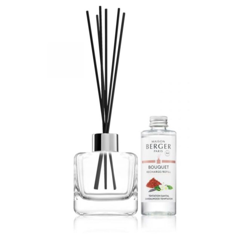 Lampe Berger Geurstokjes Cube Tentation Santal 100 ml Lampe Berger Geurstokjes Cube Tentation Santal 100 ml