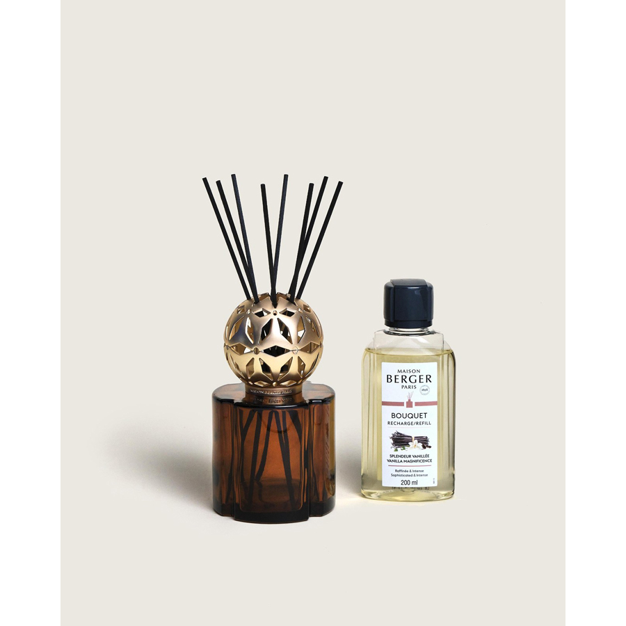 Lampe Berger Geurstokjes Pomelis Chocolat 200 ml - Splendeur Vanillée Lampe Berger Geurstokjes Pomelis Chocolat 200 ml - Splendeur Vanillée - Bruin