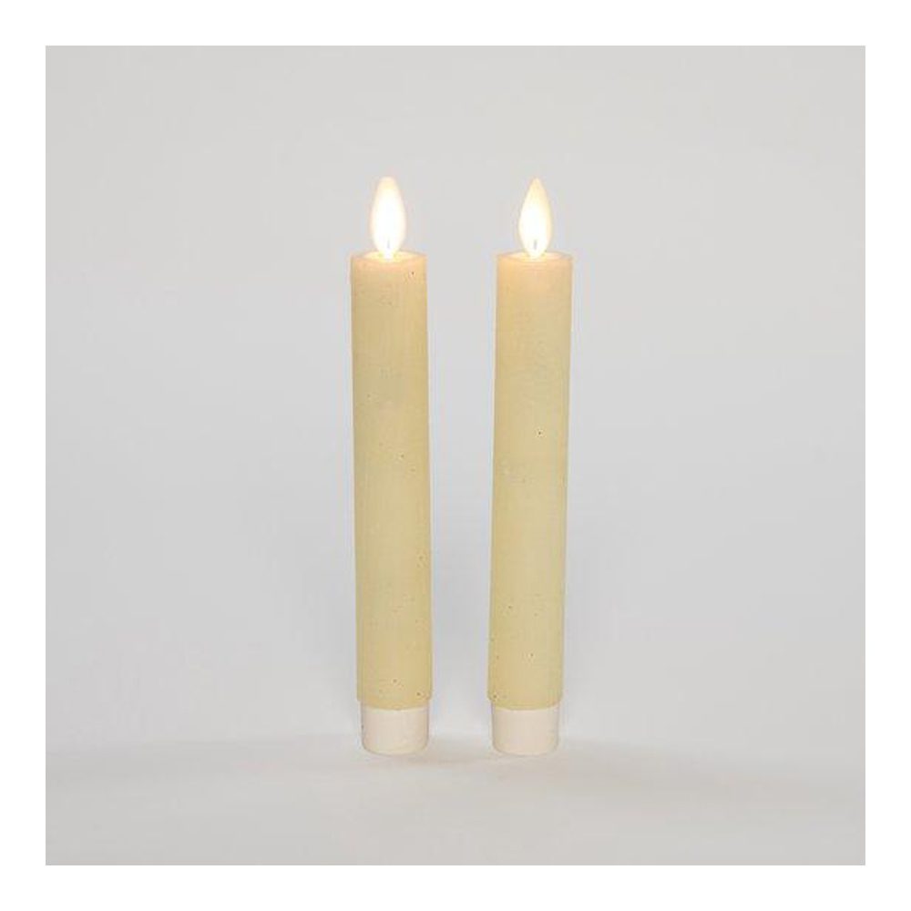 LED dinerkaars Ivoor 18 cm 2 stuks - Anna's Collection LED dinerkaars Ivoor 18 cm 2 stuks - LED Kaarsen met afstandsbediening - Anna's Collection - Wit