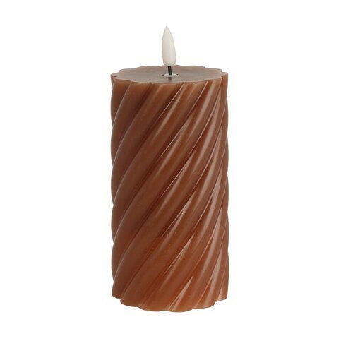 LEDKAARS 7X13CM 3ASS L BRUIN LED kaars 7x13cm assorti lichtbruin