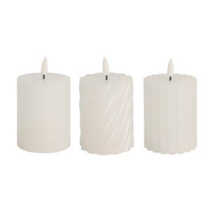 LED kaars 7x9cm assorti wit