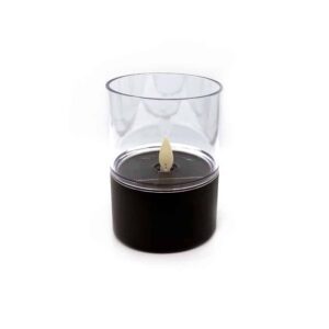 LED kaars in glas zwart 7