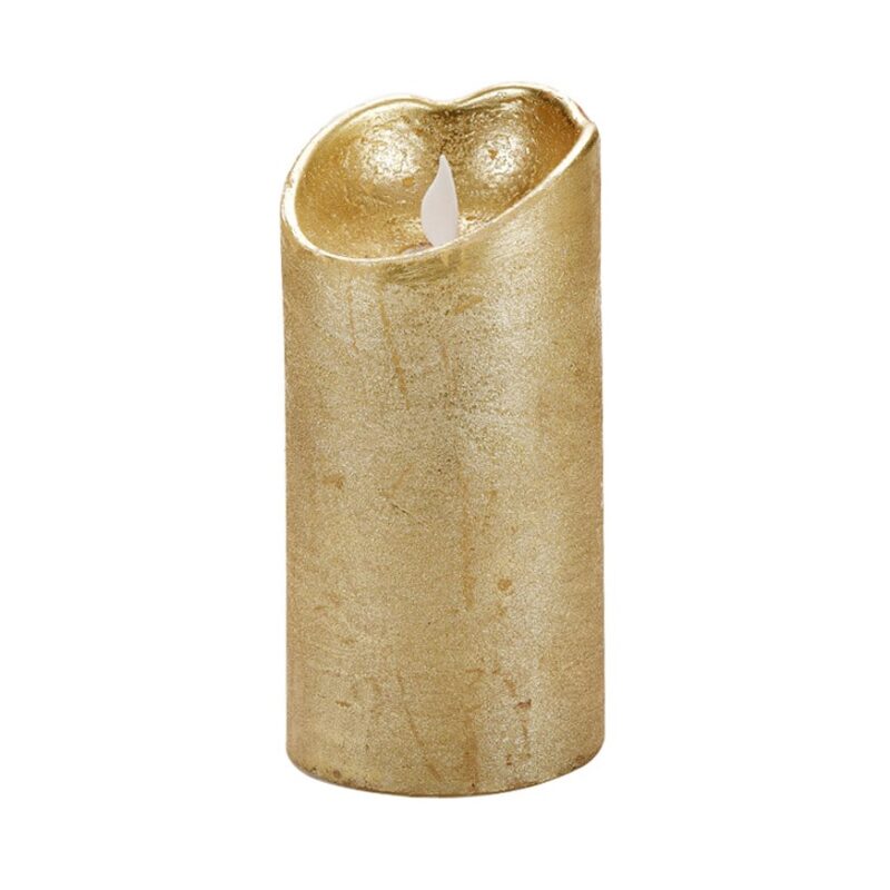 LED kaars stompkaars goud 7
