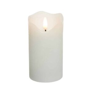 LED kaars stompkaars wit 7 x 13 cm