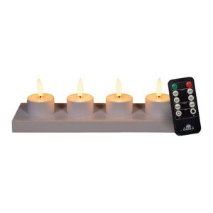 LED theelichtje Inductie Wit 4 stuks - LED Kaarsen met afstandsbediening - Anna's Collection