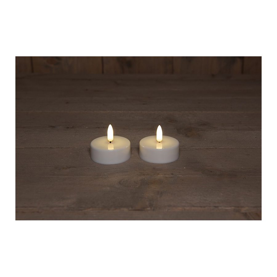 LED theelichtje Jumbo Wit 6 cm 2 stuks - Anna's Collection LED theelichtje Jumbo Wit 6 cm 2 stuks - LED Theelichtjes - Anna's Collection