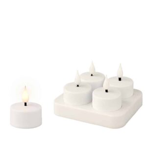 LUMINEO Ledtheelicht d4h5.20cm wit 4st bo